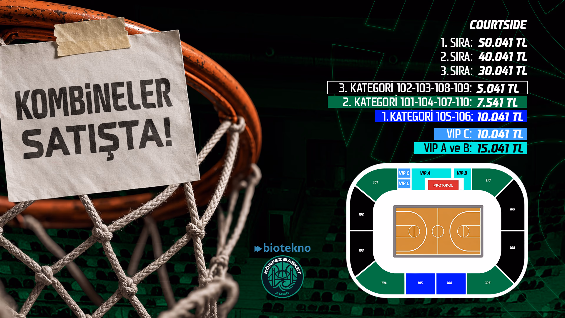 Biotekno Körfez Basket 26-27 Sezonu Kombine