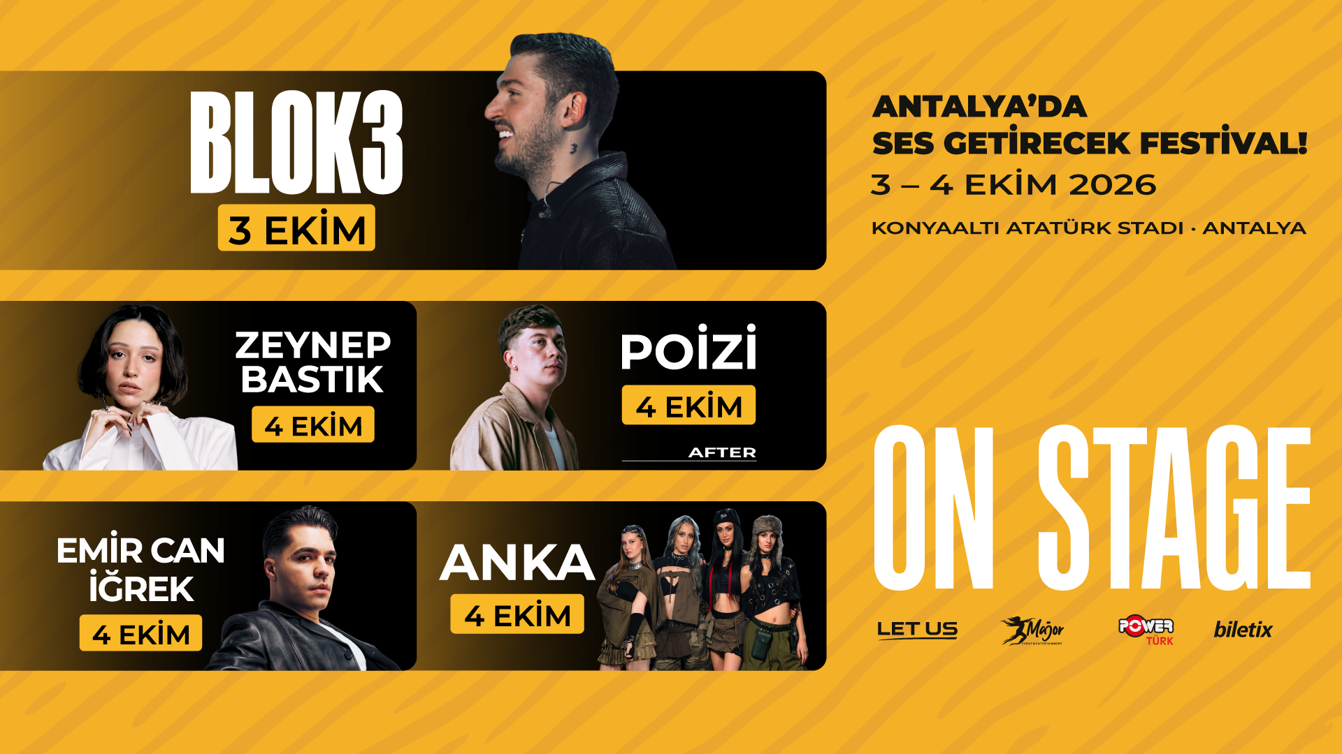 Poizi Antalya On Stage 3 Ekim 2026 görseli