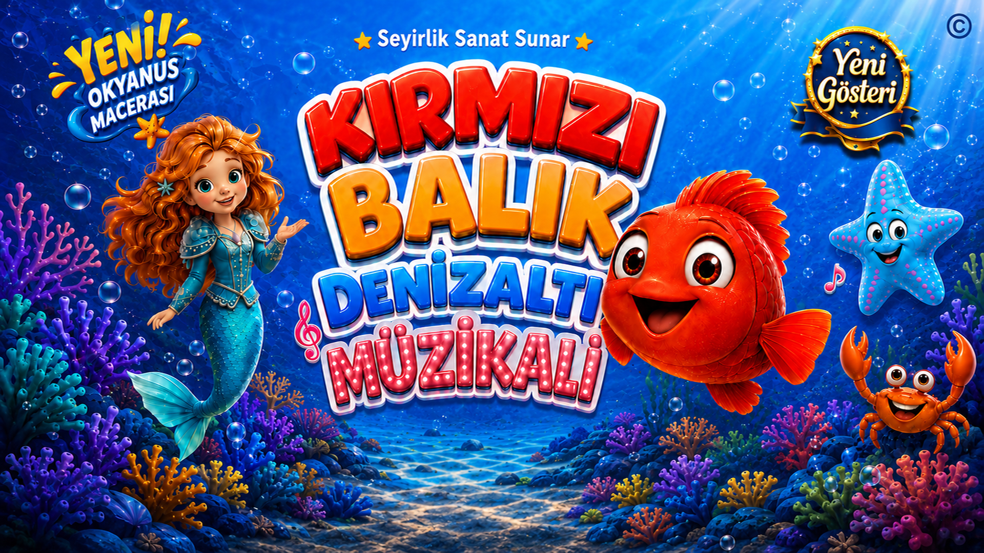 Kırmızı Balık Denizaltı Müzikali Yeni Okyanus Macerası
 afişi