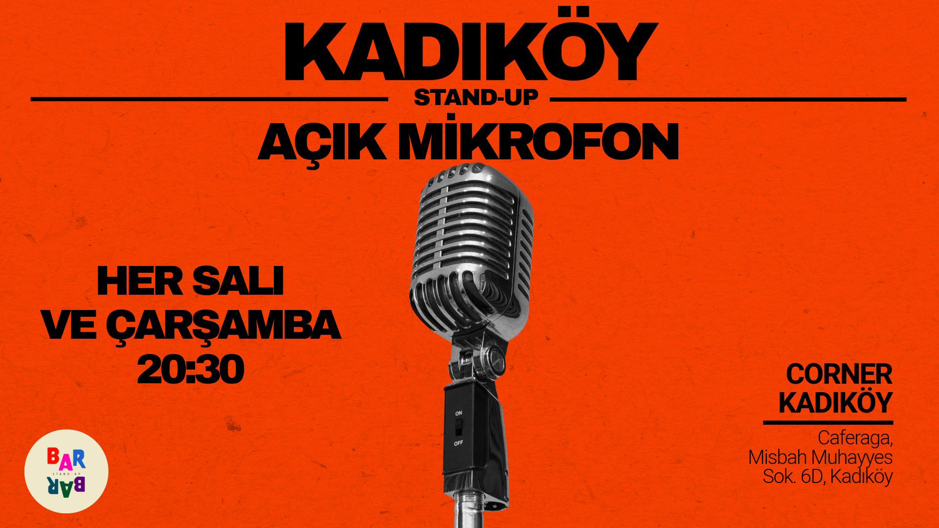 Kadıköy Açık Mikrofon Stand up afişi