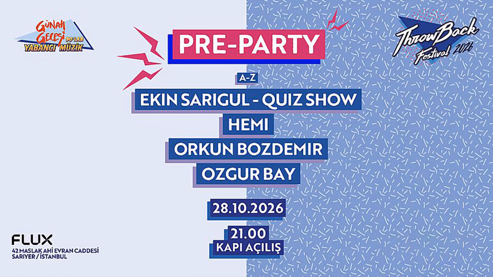Throwback Festival x Günah Gecesi: Pre Party