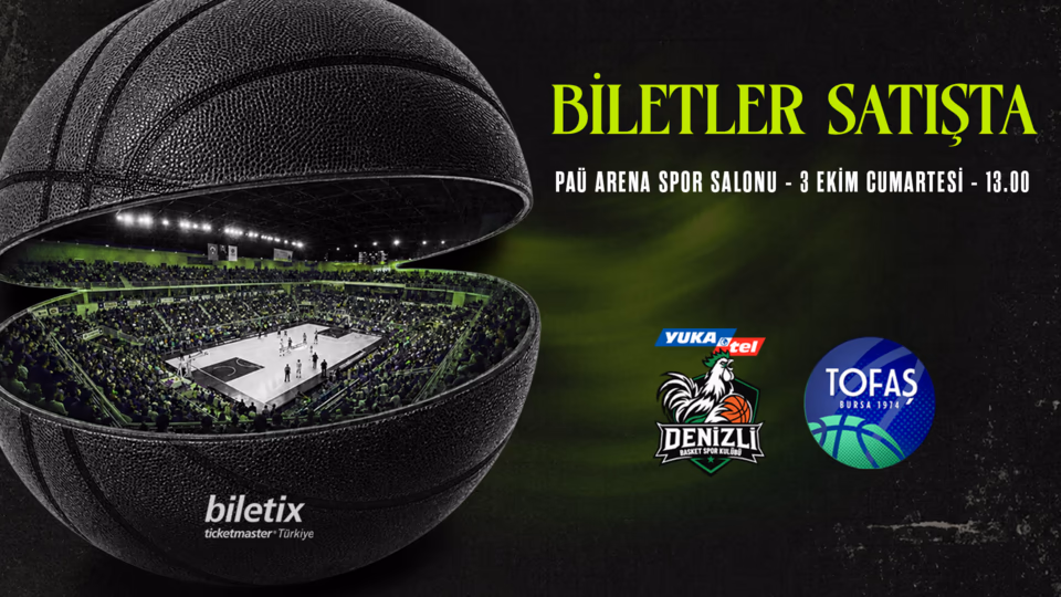 Yukatel Denizli Basket - Tofaş etkinlik afişi