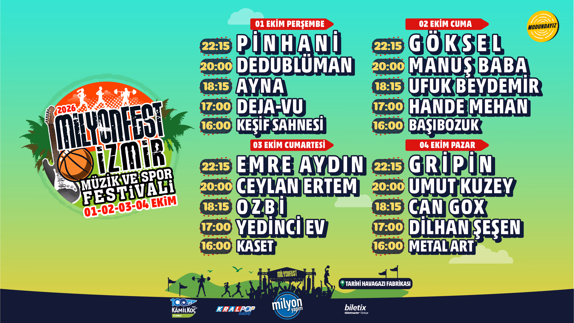 Milyonfest İzmir 2026 - Vıp Kombine