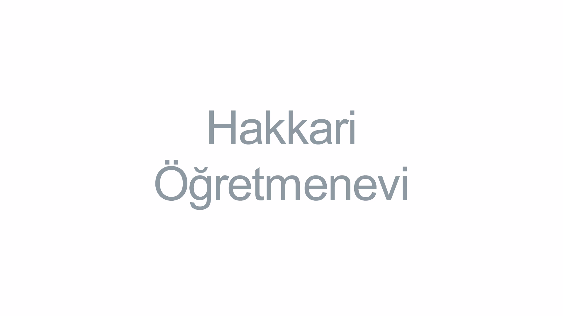 Hakkari Öğretmenevi