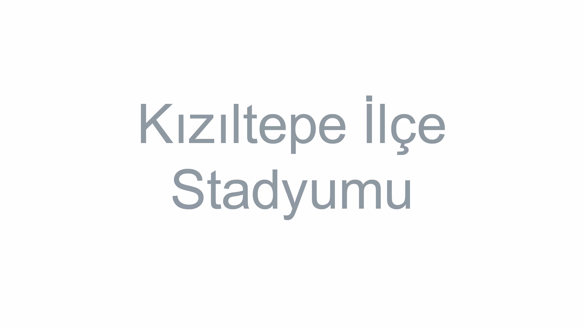 Kızıltepe İlçe Stadyumu 
