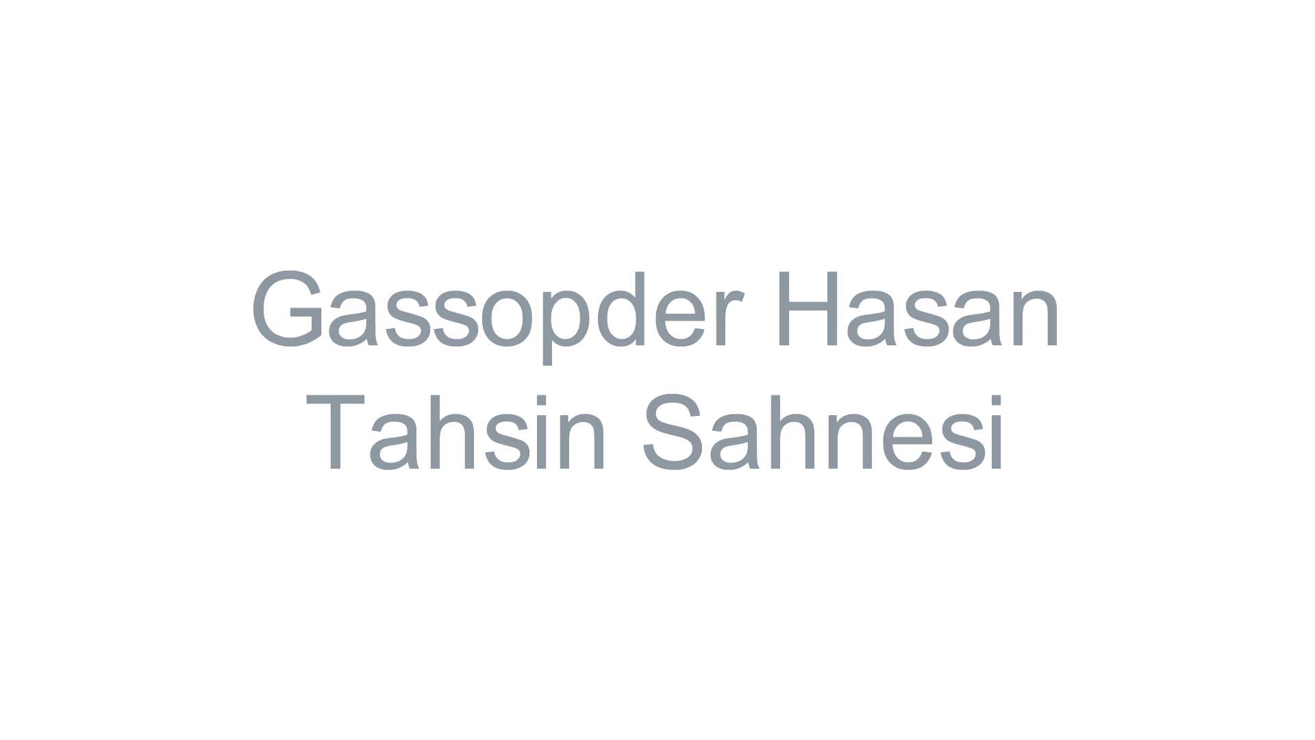 Gassopder - Hasan Tahsin Sahnesi
