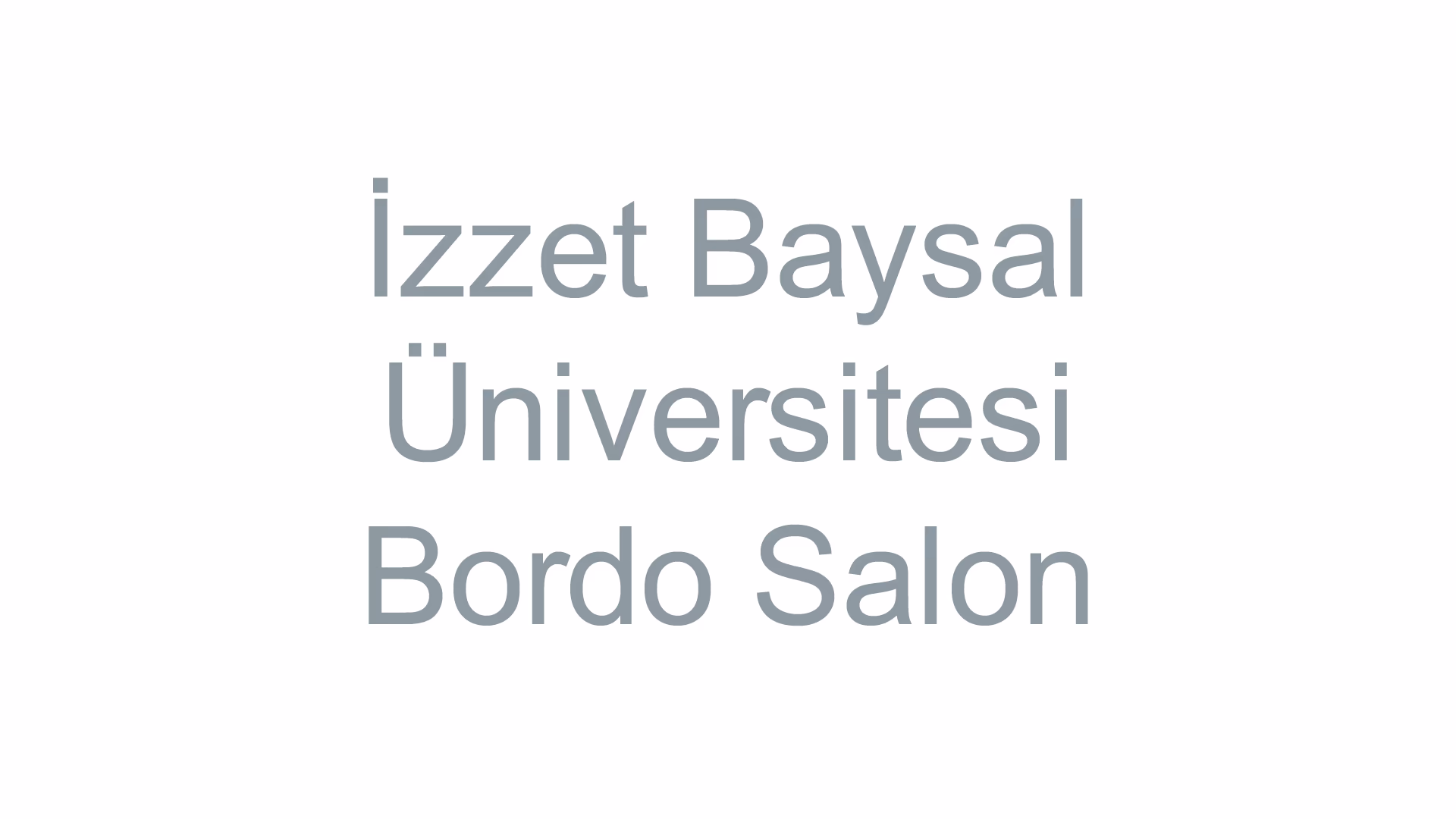 İzzet Baysal Üniversitesi - Bordo Salon