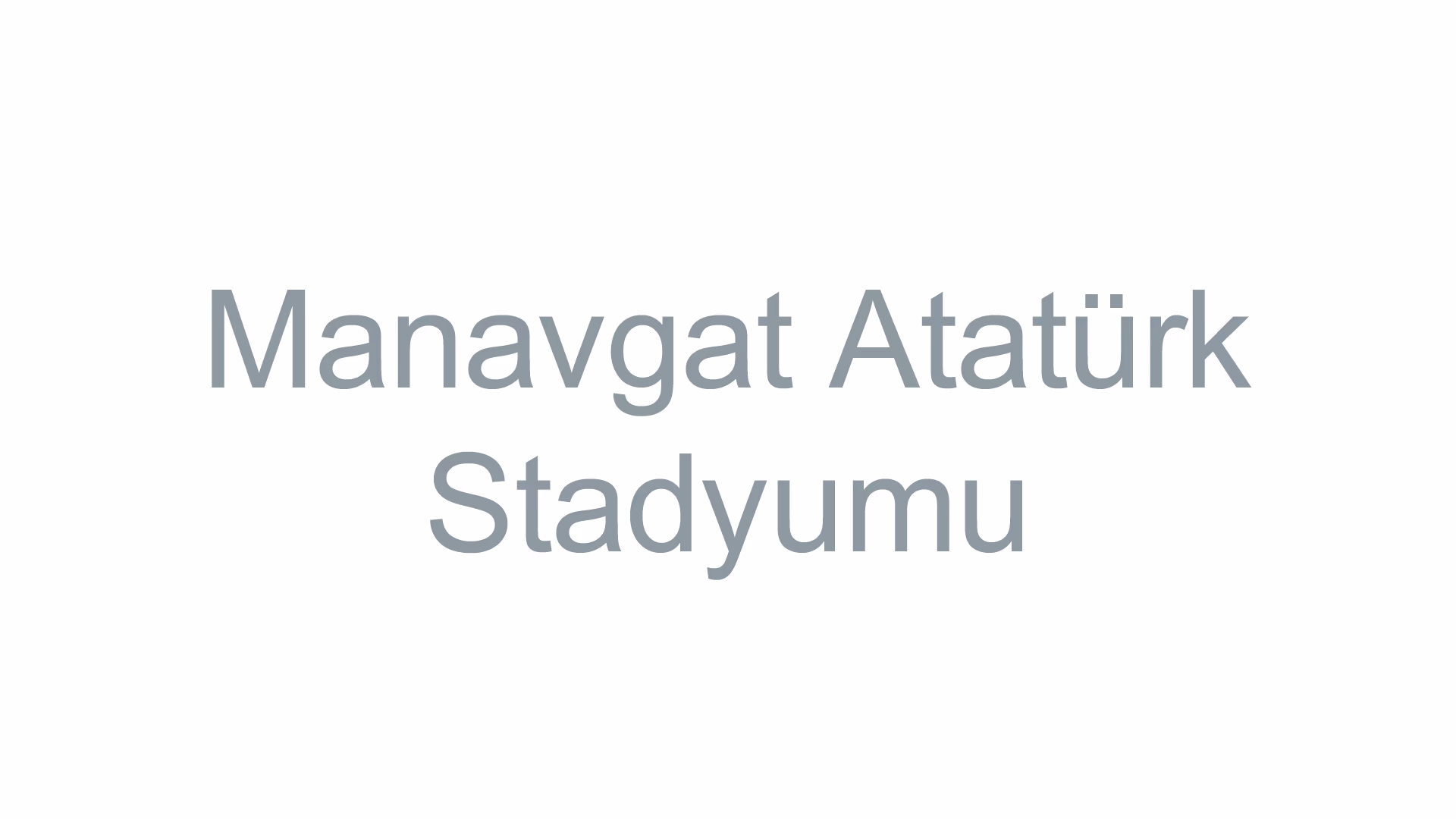 Manavgat Atatürk Stadyumu