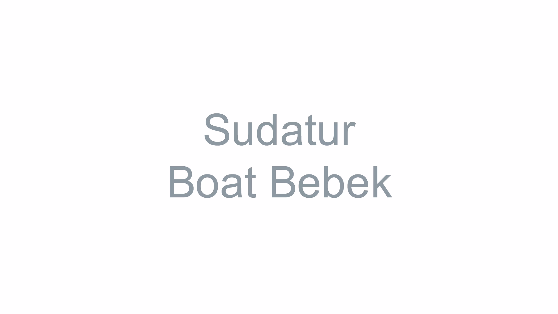 Sudatur Boat Bebek