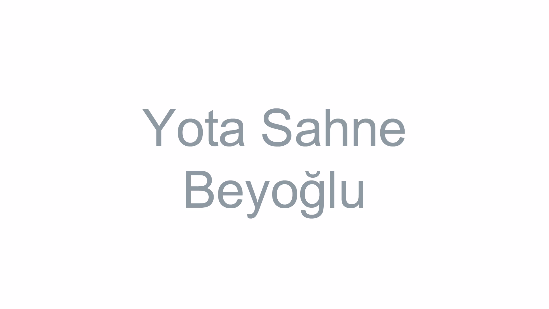 Yota Sahne Beyoğlu
