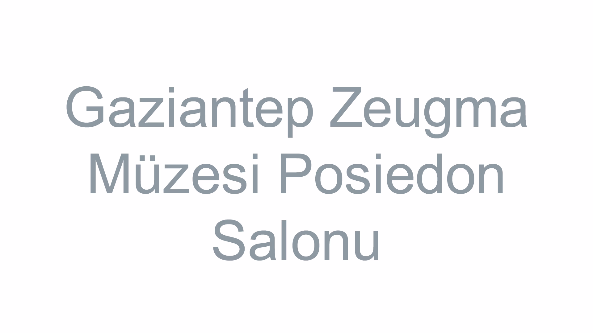 Gaziantep Zeugma Müzesi Posiedon Salonu